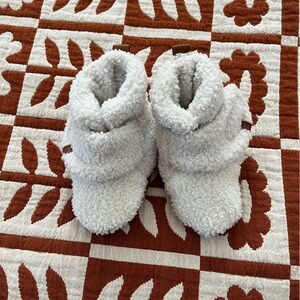 Cozy White Kids Slippers